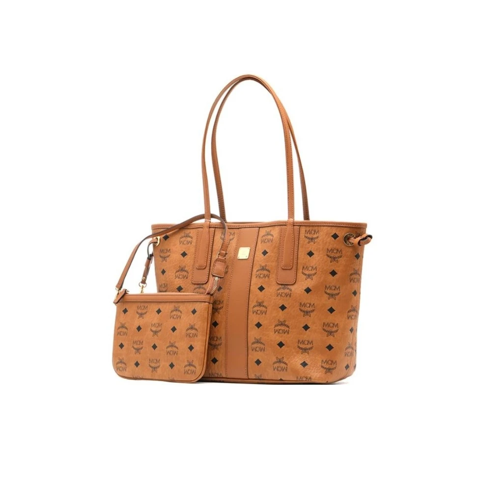 未使用 MCM 新款子母托特包小号干邑色/LZ00224