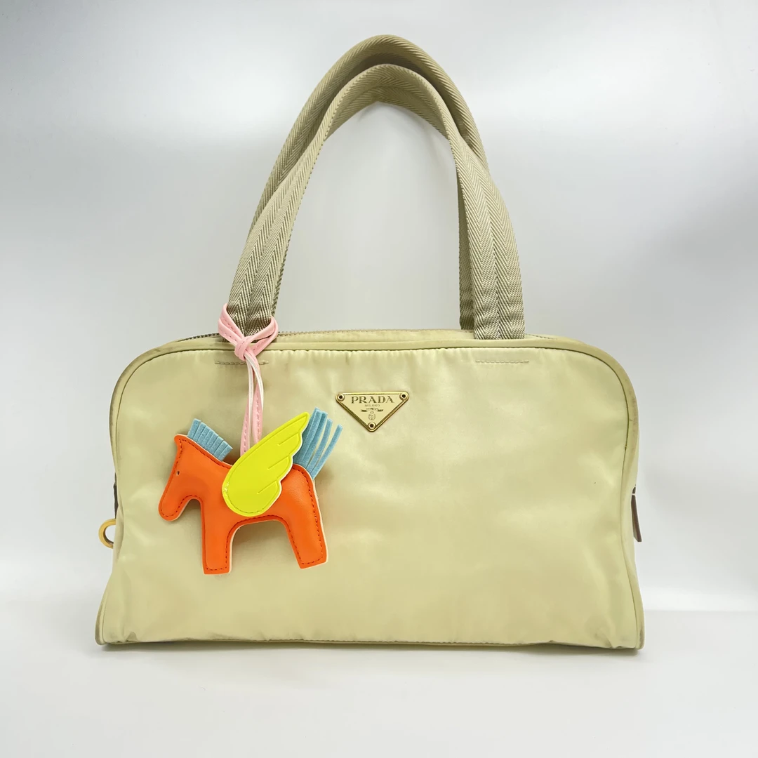95新 Prada/普拉达 Prada/荧黄降落伞单肩包W22947