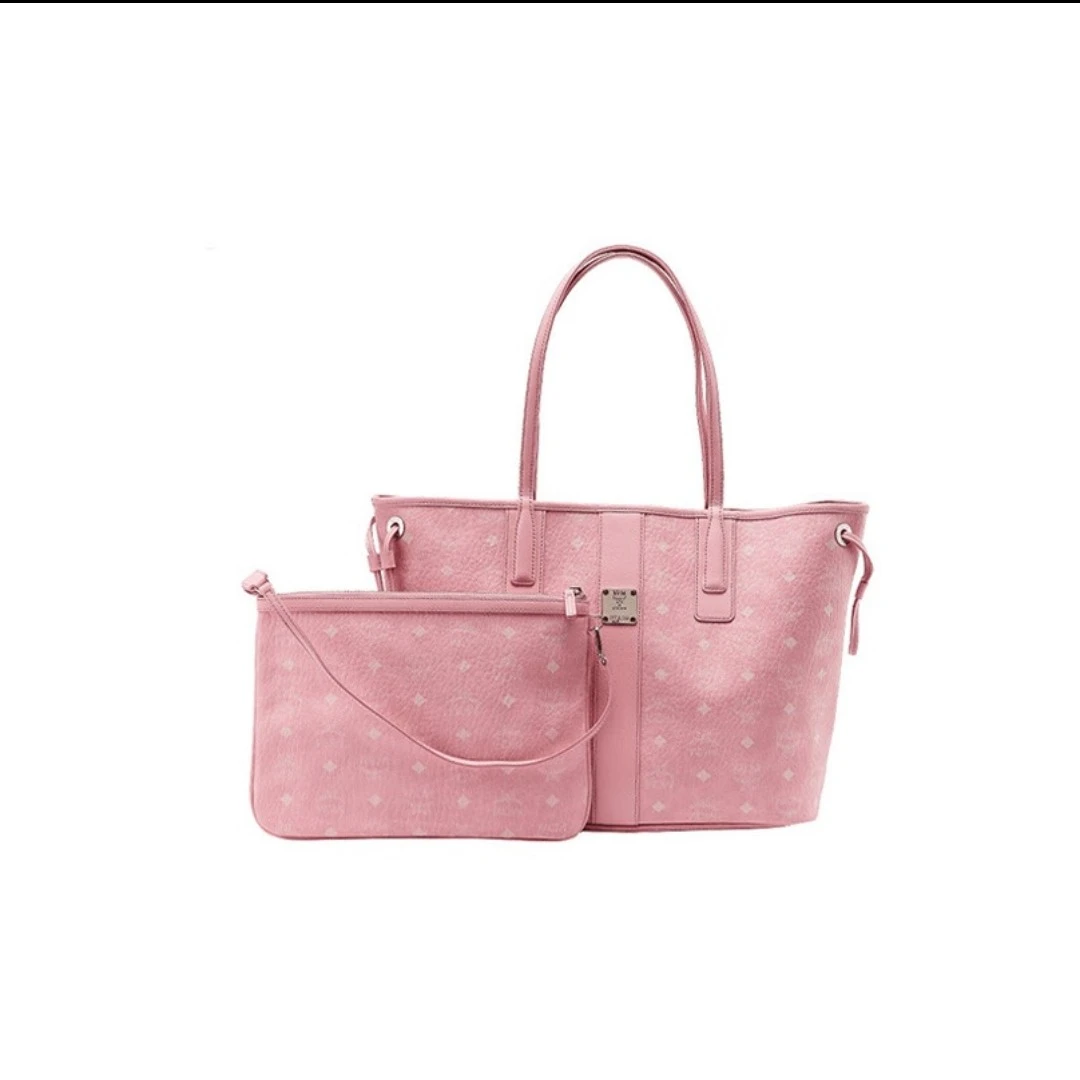 99新 MCM Mcm/ 新款托特粉色单肩包W19472