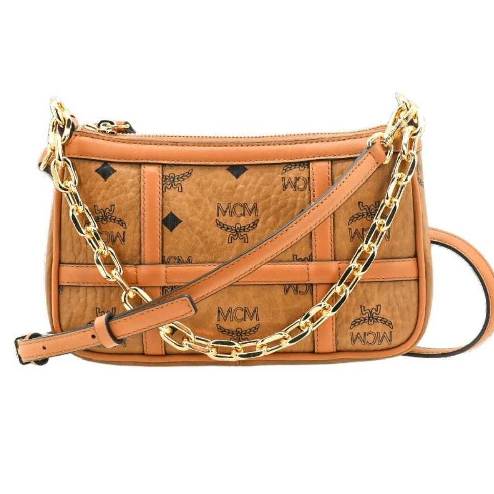 99新 MCM Mcm/ 干邑色单肩包W15941
