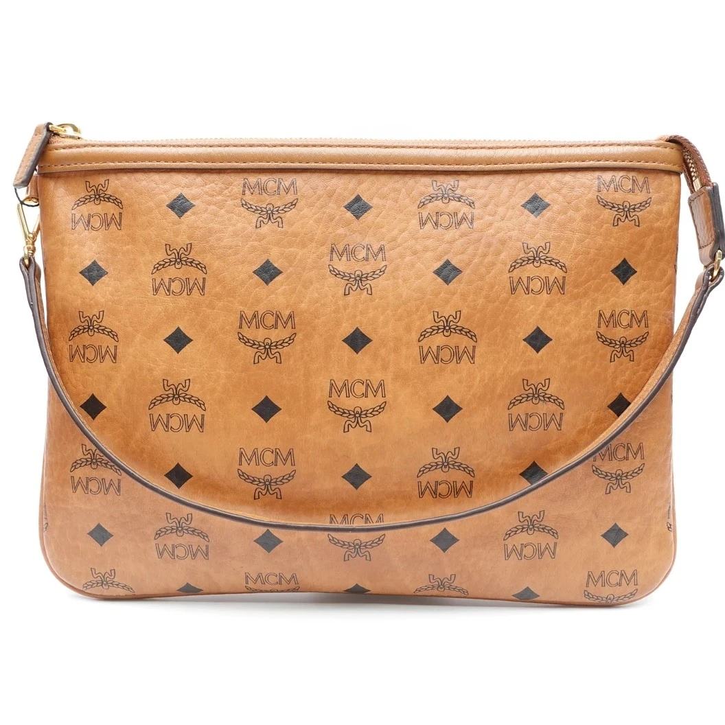 95新 MCM Mcm/ 干邑色子袋