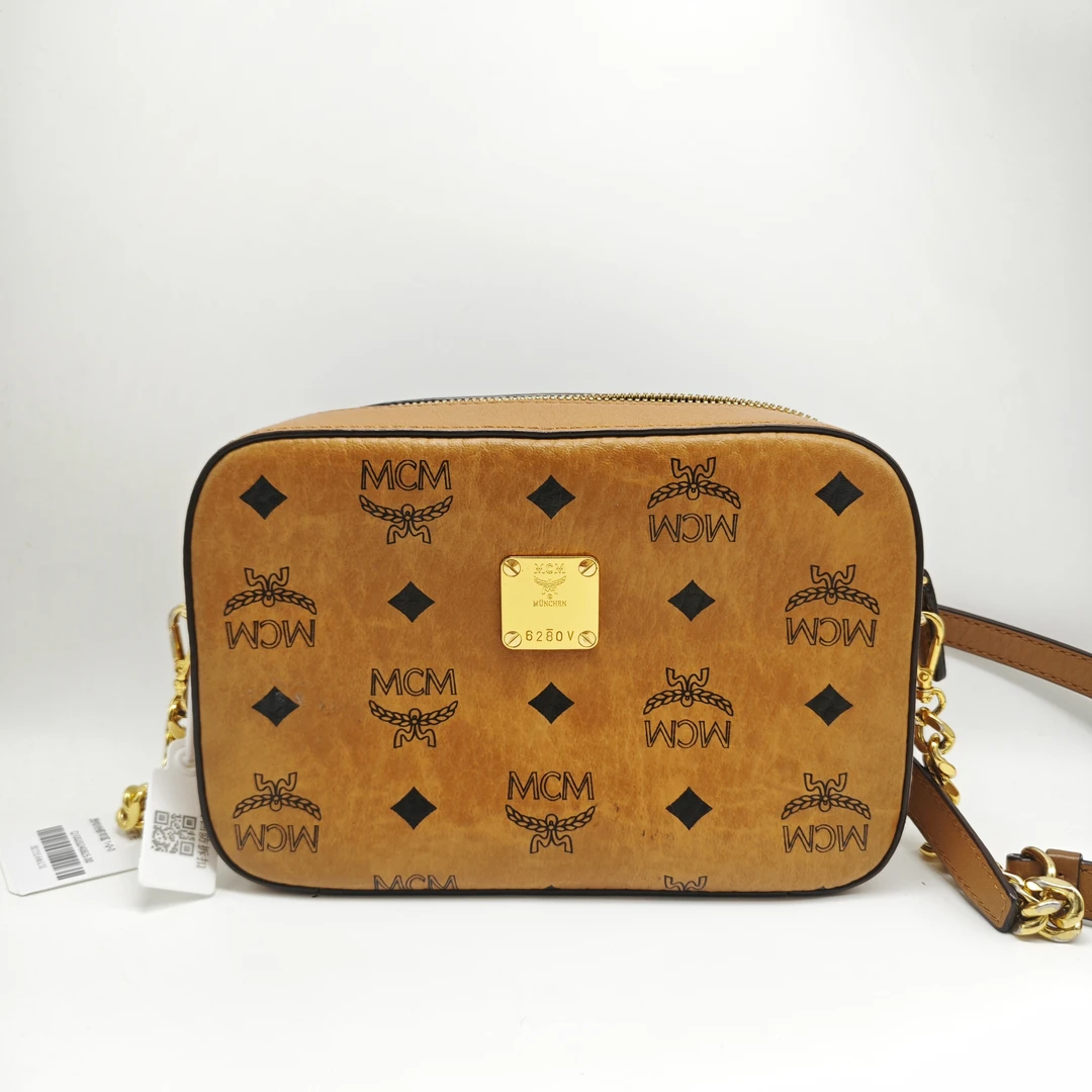95新 MCM Mcm/ 干邑色相机包w11684