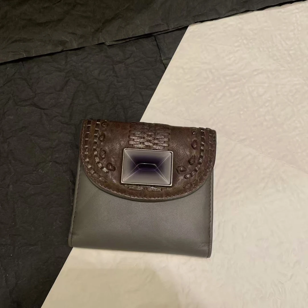 95新 DIOR/迪奥 【小考拉】dior 灰色方糖限定钱包