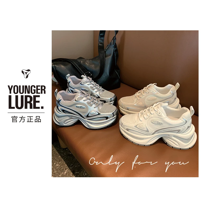 S&J【潮流】H24W056百搭韩版2024ins透气时尚网红新款春季厚底女鞋