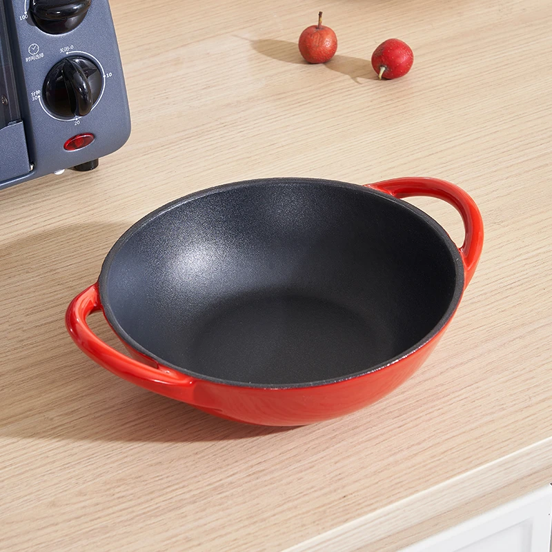 YANZAO/焱造铸铁珐琅锅18口径小炒锅（直播）