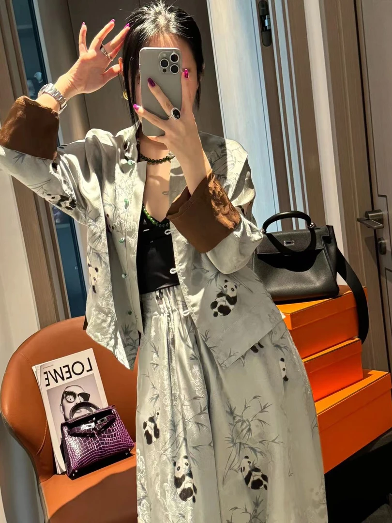 【宝竹】高端时尚气质网红休闲百搭桑蚕丝香云纱国宝薄款新中式外套