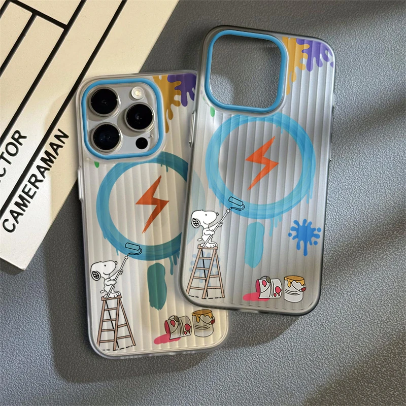 闪电史努比适用苹果16手机壳iPhone15Promax硅胶14pro男13/12软11