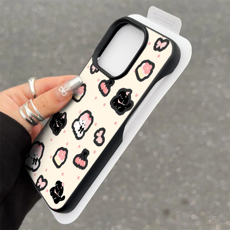 可爱蛋糕猫咪半包款软适用苹果16/15promax手机壳iphone14/121113