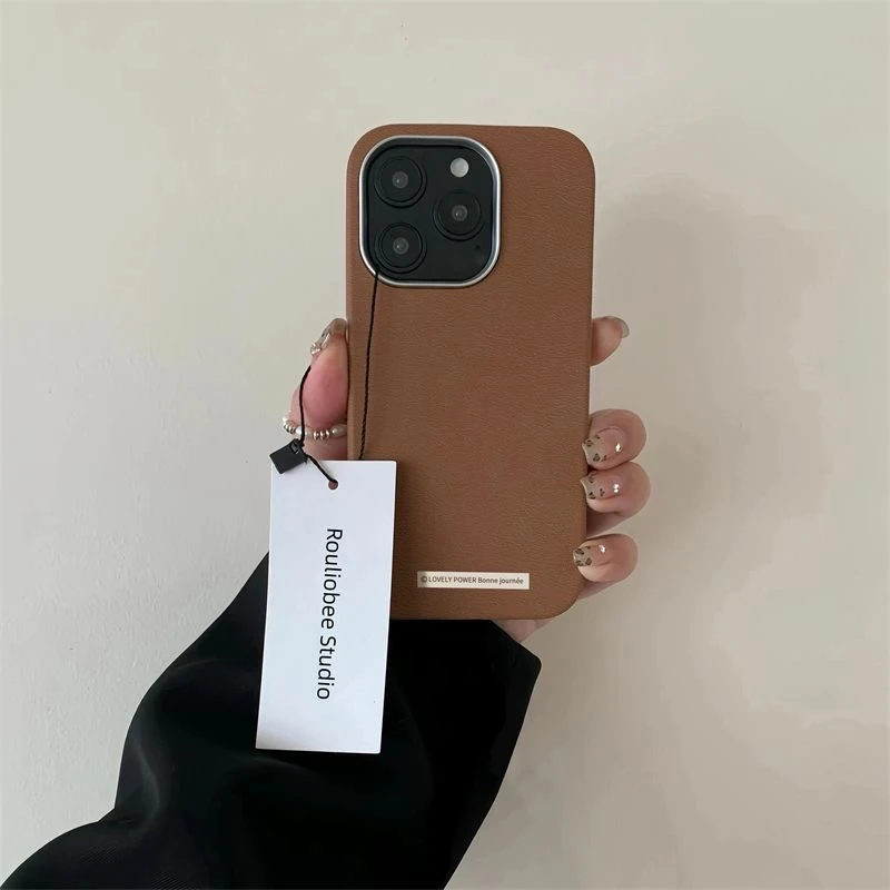 英文长条适用iPhone16金属孔15promax苹果14创意手机壳1312简约