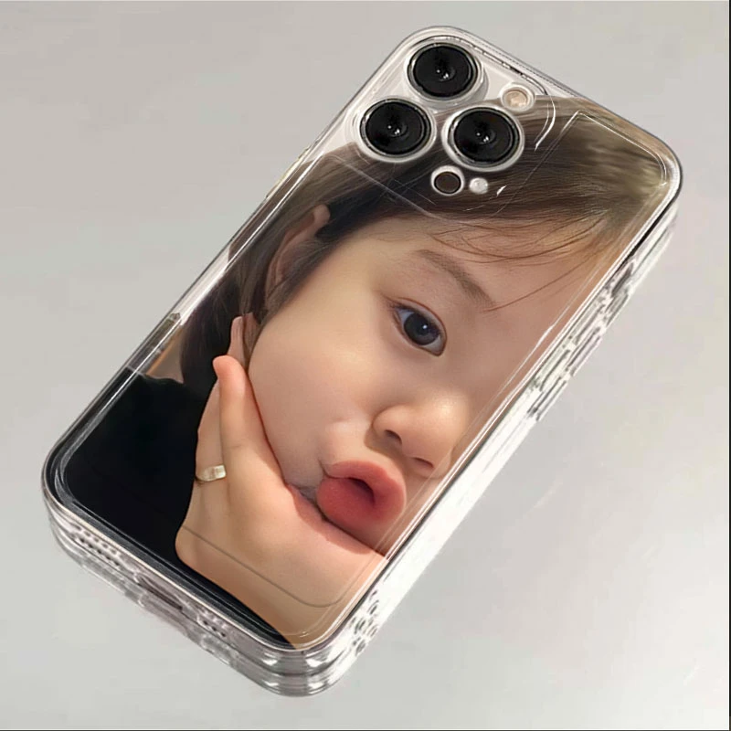 嘟嘴女孩适用iphone15pro手机壳苹果13/12/11透明14pro卡通8/XR