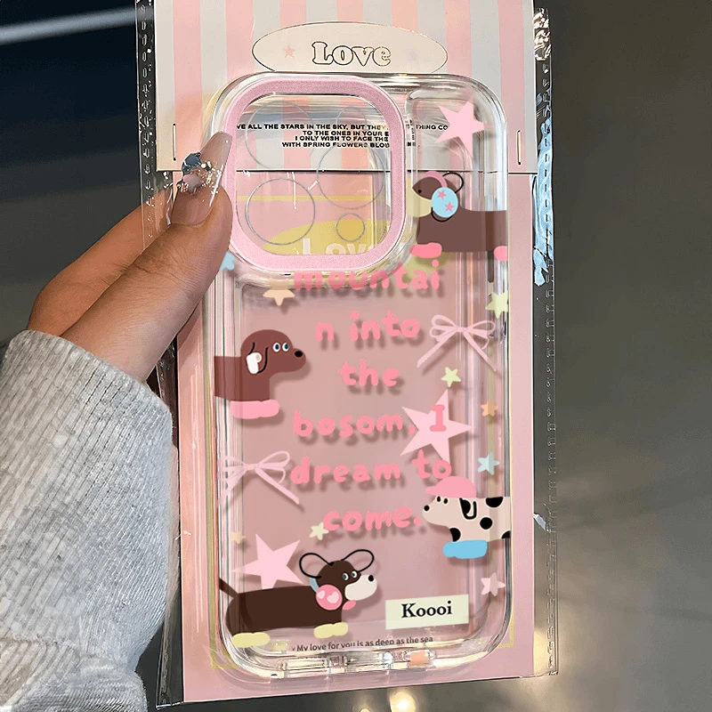 英文腊肠狗适用苹果13 15手机壳iPhone14promax防摔12 11卡通xr软