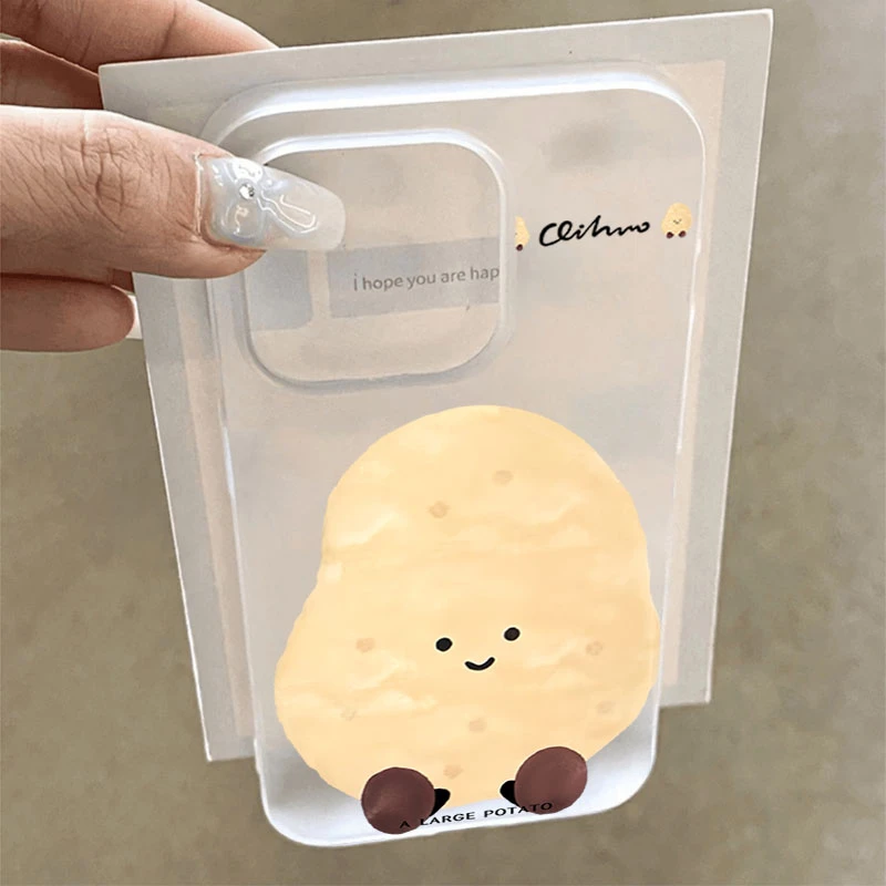 趣味大土豆适用iPhone15手机壳苹果14promax磨砂13软硅胶12可爱11