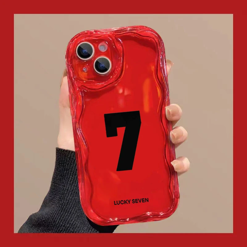 幸运数字7苹果15Pro手机壳软硅胶iPhone14ProMax高级13新12/11 xs