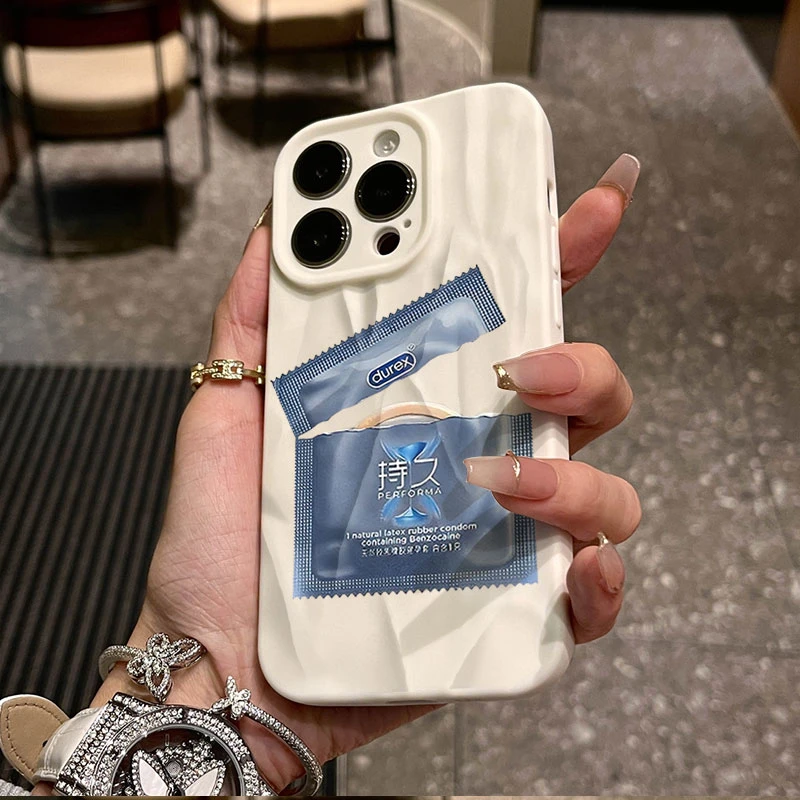 恶搞蓝精灵适用iphone16/15苹果12褶皱手机壳14promax防摔13/11潮