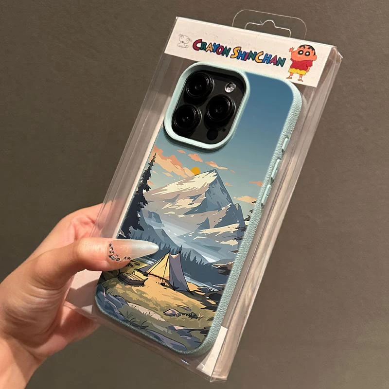 日照雪峰适用苹果15手机壳iPhone14promax高级感13荔枝纹12软潮11