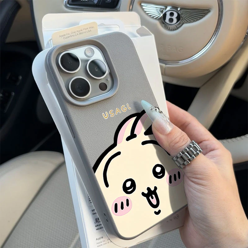 乌萨奇适用苹果16/15手机壳iPhone14promax13荔枝纹12软胶11Pro