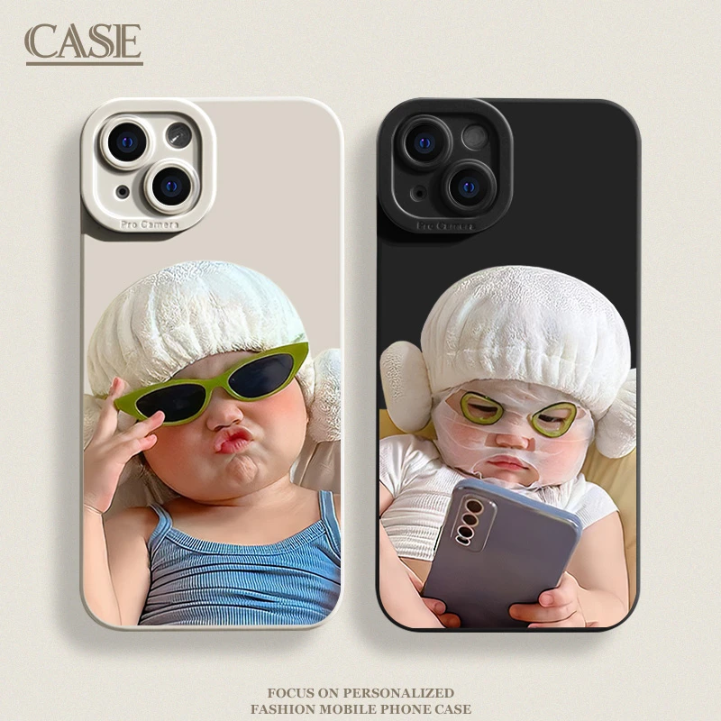 可爱小女孩适用iPhone15ProMax手机壳14苹果13硅胶12软7p8p女11xs