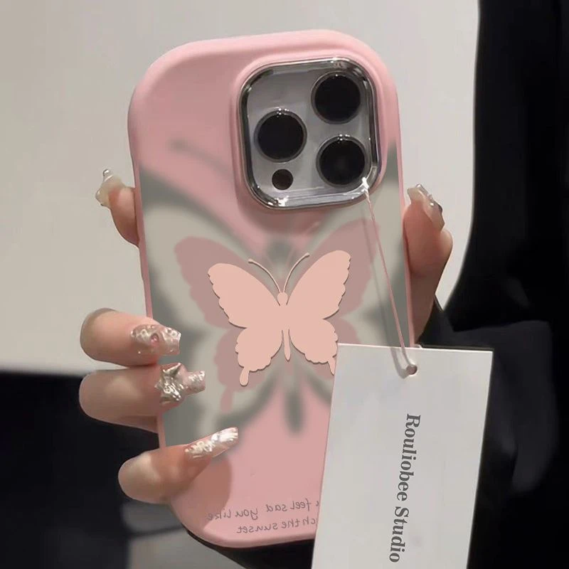 梦幻蝴蝶苹果15手机壳iPhone14promax新7/8plus软13/12/11/xr简约