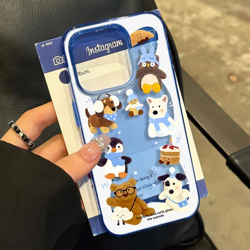 冬日企鹅适用iphone16/15p/14promax苹果11手机壳13软胶12卡通8