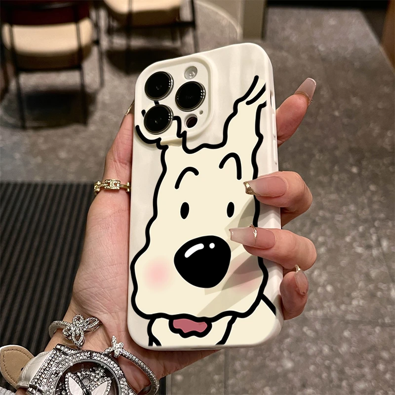 脸红小狗iphone15苹果手机壳14promax软褶皱13pro高级12P全包11p