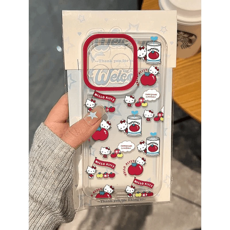 个性番茄KT猫iPhone15苹果卡通手机壳14promax软胶13pro透明12pro