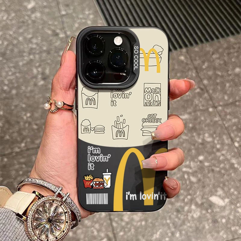 涂鸦M记适用苹果15手机壳iphone14Promax磨砂13软硅胶12防摔11/X