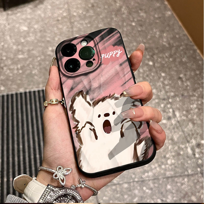 尖叫小狗适用iphone15苹果12褶皱手机壳14promax全包13防摔软11