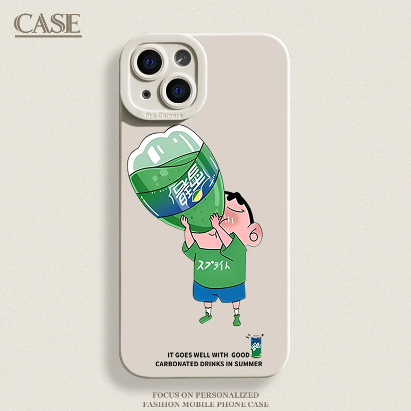 雪碧小新iPhone15ProMax手机壳14苹果13硅胶12全包78p男女11xs/xr