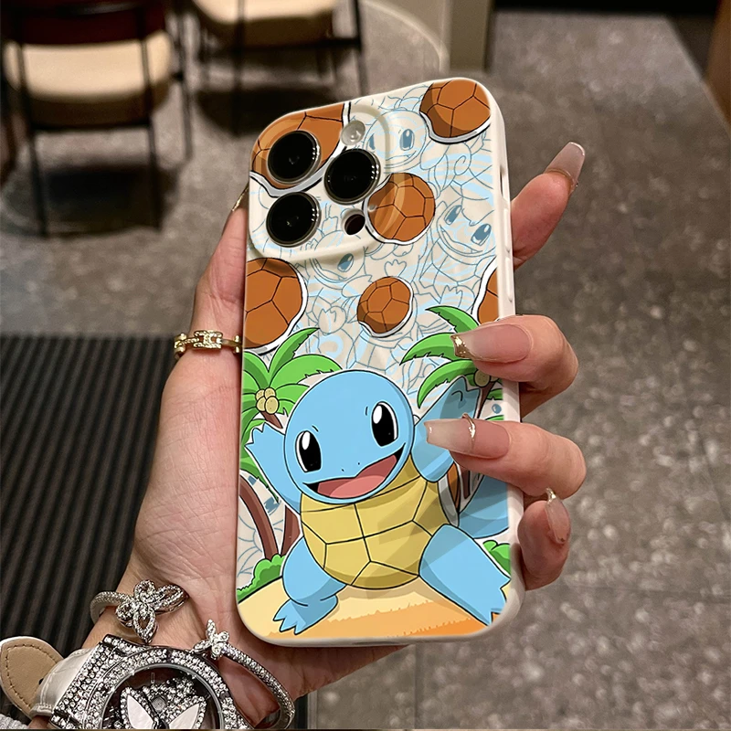 趣味杰尼龟iphone15苹果手机壳14promax褶皱13P全包12/11软硅胶xr