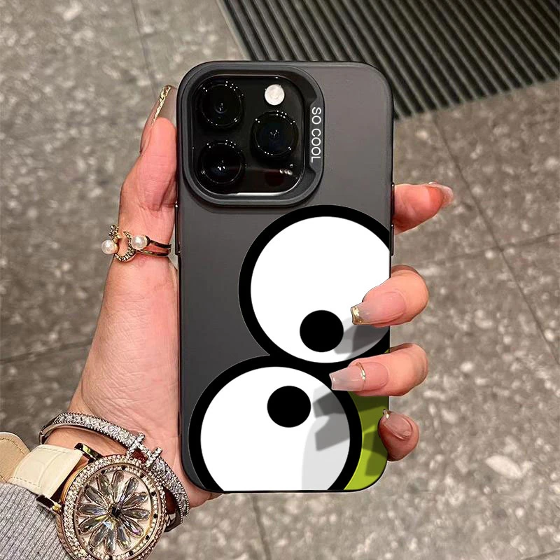 大眼睛iPhone15_14promax手机壳新款11苹果13P软硅胶12防摔新款