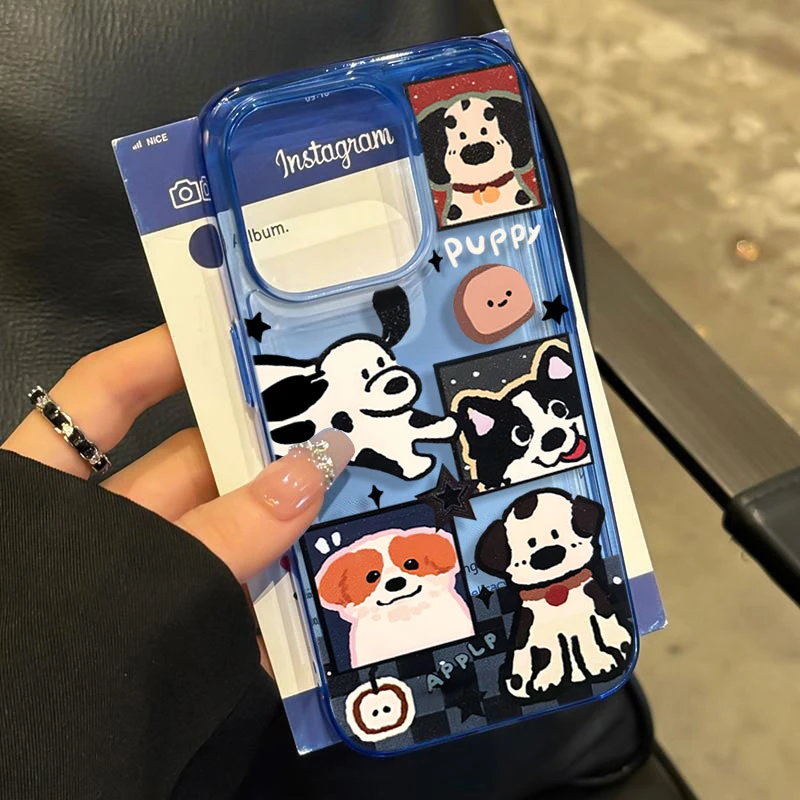 油画狗狗适用iphone15 14promax苹果11手机壳13软胶12防摔8xr卡通