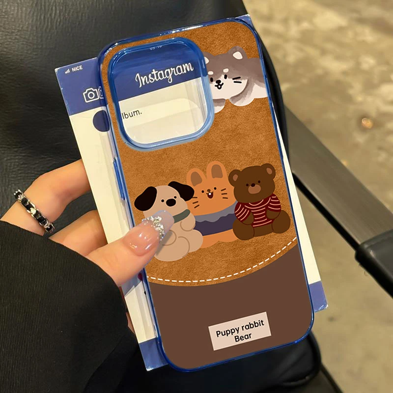 三只动物适用iphone15 14promax苹果11手机壳13软胶12防摔8xr卡通