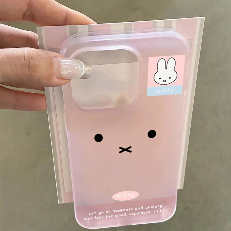 米菲兔表情适用iphone16promax苹果15手机壳14PLUS软13幻影12防摔