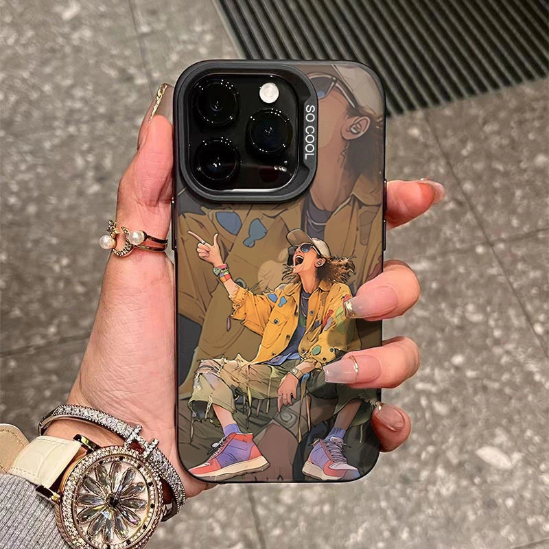 个性小丑适用苹果15手机壳iphone14Promax磨砂13软硅胶12防摔11XS