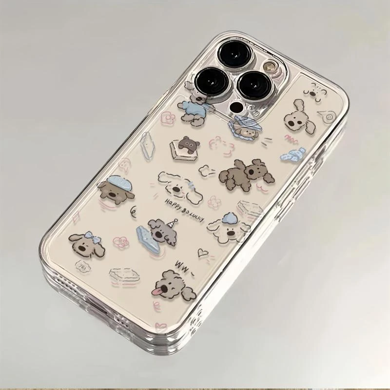 玩耍小狗iphone15苹果手机壳14promax硅胶13pro透明12高级11全包