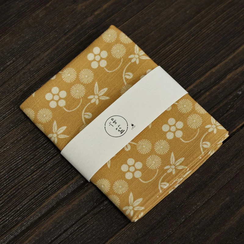 【静姐小院】梅花雏菊(黄)茶巾（慢蓝S0053）