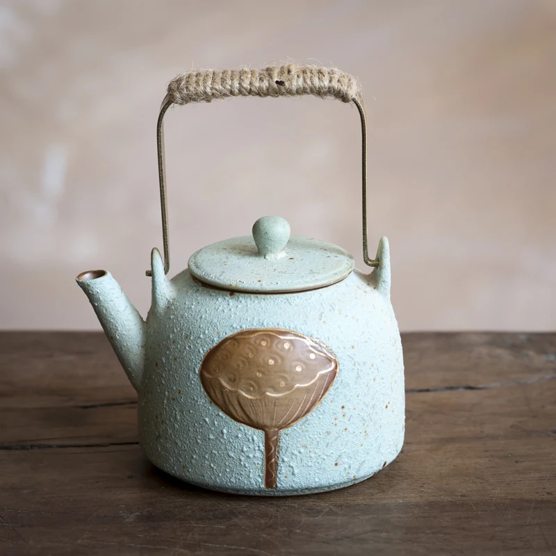 【静姐小院】稻香釉提梁壶茶道茶具茶壶烧水壶（Q1828）