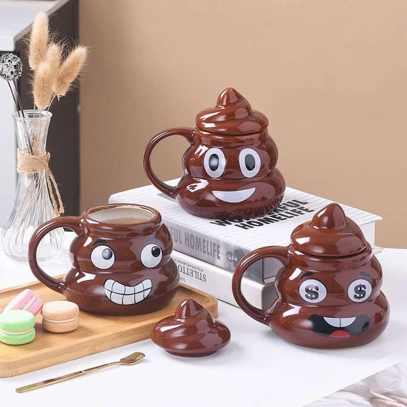 网红呆萌大便马克杯搞怪陶瓷屎型杯恶搞便便杯个性粑粑杯生日礼物