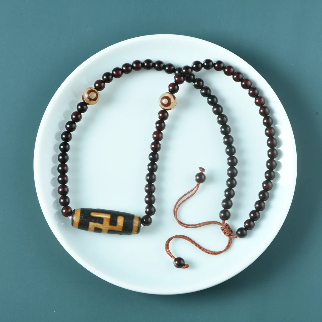 （木带宝）印度小叶紫檀0.6脖挂项链天天款