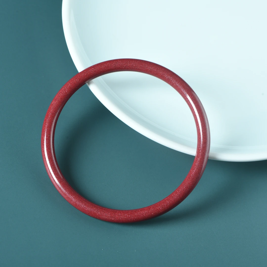 含辰砂工艺品朱砂紫金砂手镯圆镯(圈口54到64）