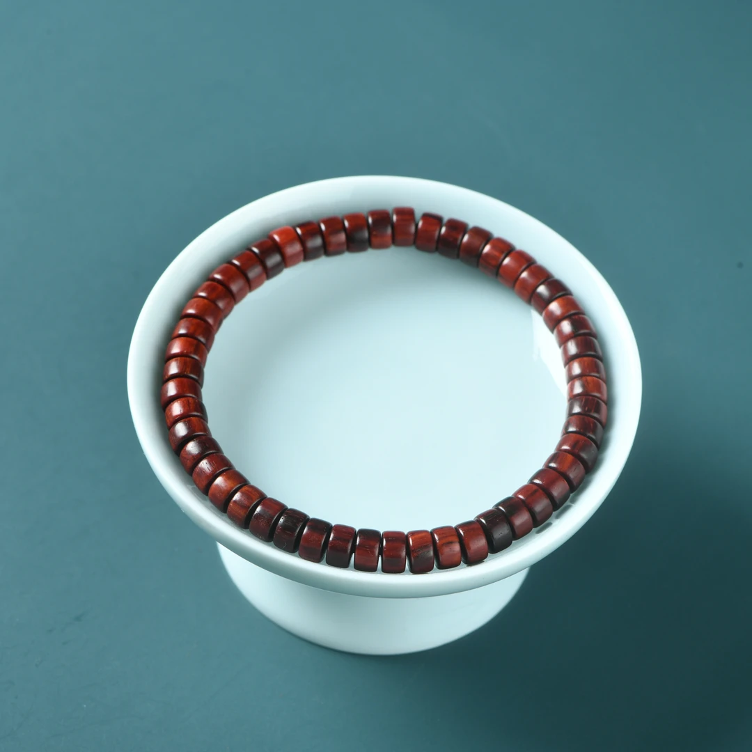 印度小叶紫檀4x7药片珠手串