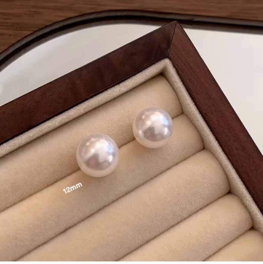 合金仿珍珠耳饰 米娜家韩系气质轻奢法式精致珍珠耳环