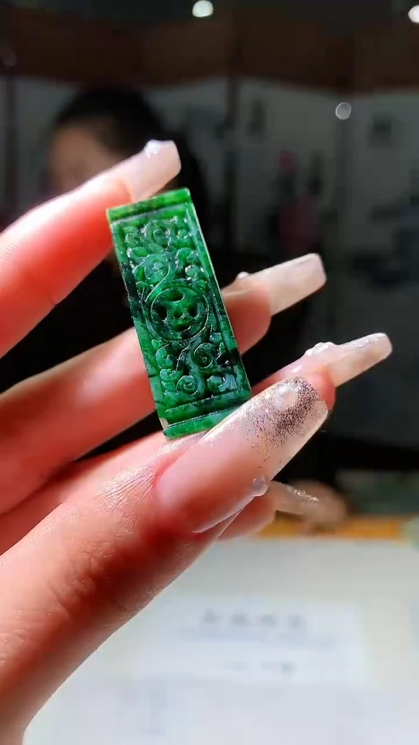 【闪购商品】定制翡翠未镶嵌4902xd-毛货无事牌135
