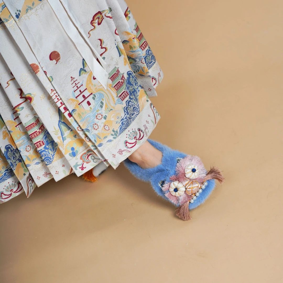 【棉拖】手工刺绣虎头秋冬软底居家棉拖鞋防滑平底JXLM/2022-215