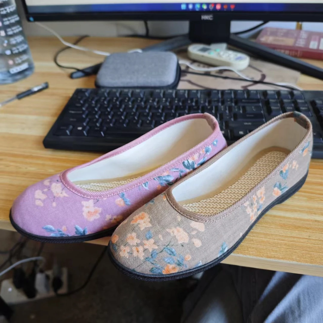 春秋季新款透气软底鞋民族风平底居家室内外穿单鞋131-41