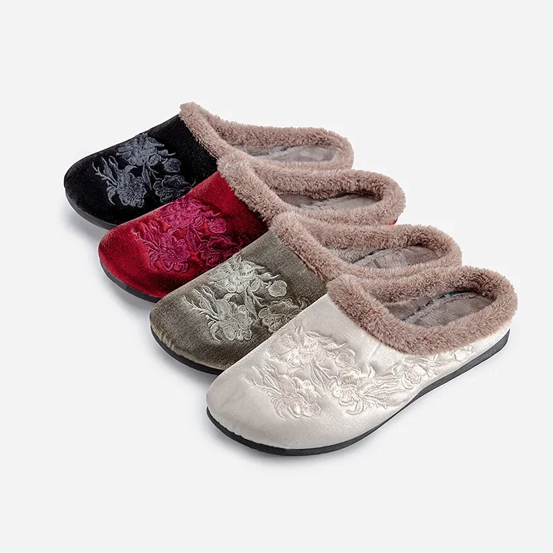 原创民族风设计低帮浅口拖鞋/布鞋/绣花鞋/休闲鞋女2022-151