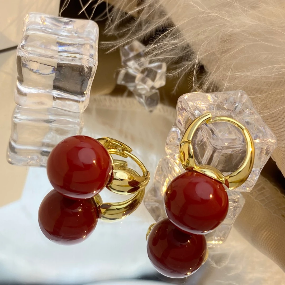铜合金仿珍珠耳饰 人鱼姬轻奢耳扣气质素款百搭甜美甜美耳环02
