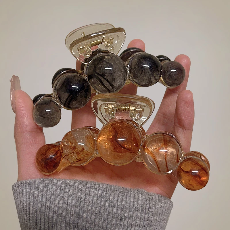 晕染星球抓夹优雅ins气质鲨鱼夹大号韩系简约高级感发夹女后脑勺