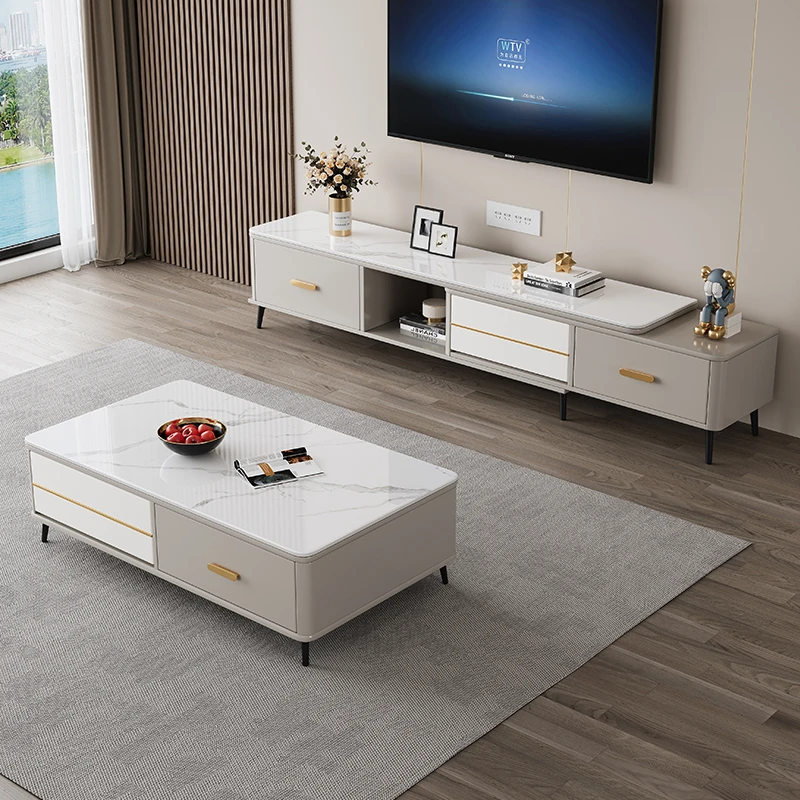 客厅小户型新款多功能储物电视柜茶几组合泡茶边几