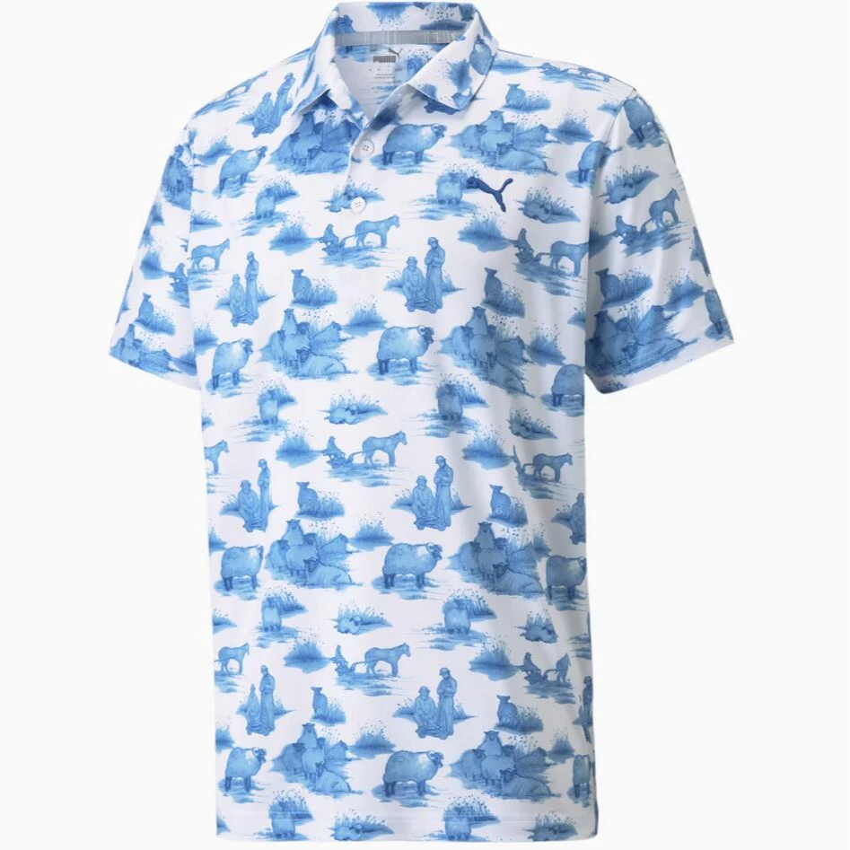 PUMA/彪马直播高尔夫服装夏季户外休闲舒适男士短裤裤子T恤POLO衫